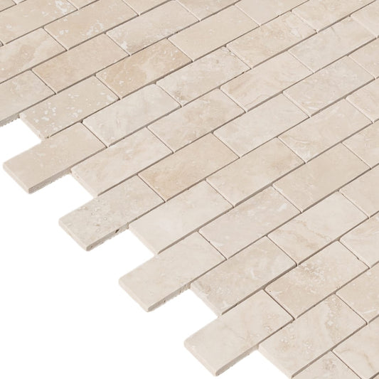 Light Beige Travertine Honed Mosaic Floor and Wall Tile - Livfloors Collection