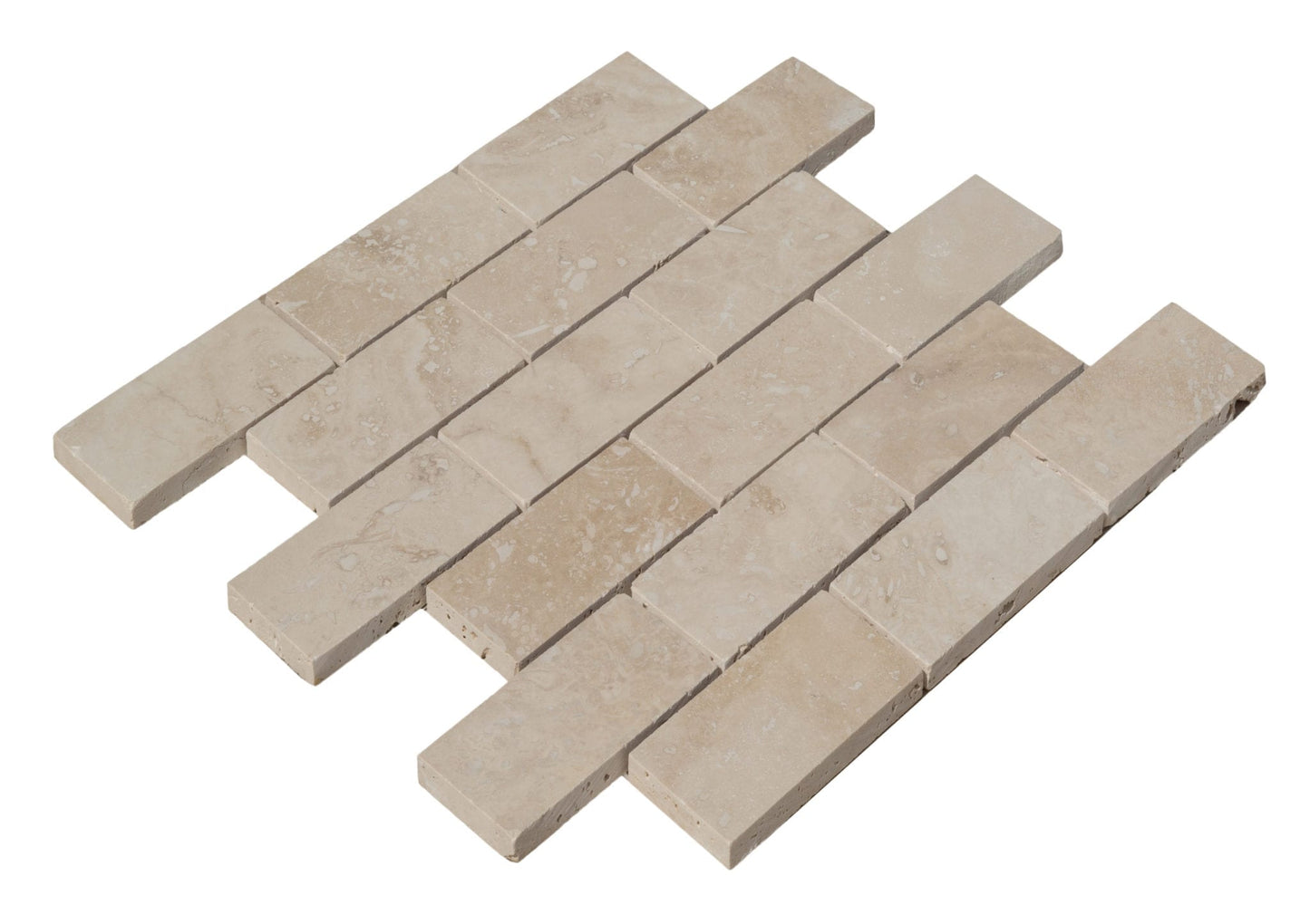 Light Beige Travertine Honed Mosaic Floor and Wall Tile - Livfloors Collection