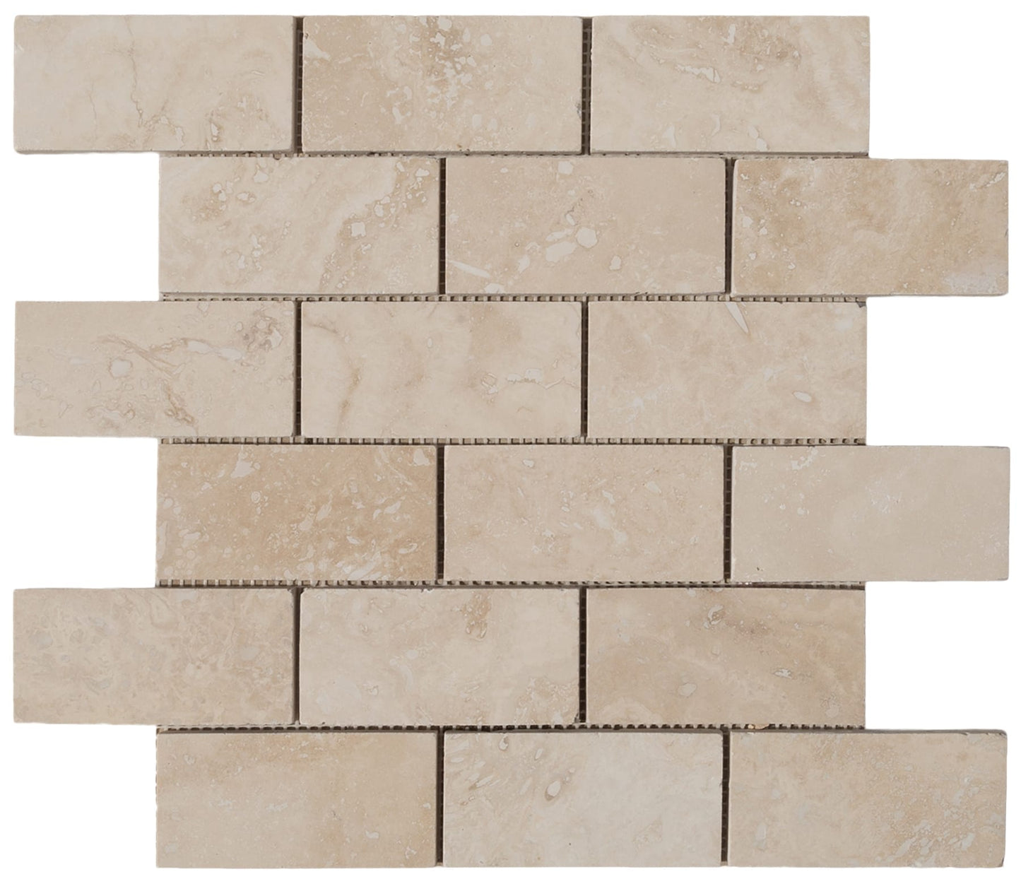 Light Beige Travertine Honed Mosaic Floor and Wall Tile - Livfloors Collection