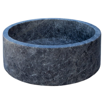 Natural Stone Tundra Grey Marble Vessel Sink Polished D: 16" H: 6.5"