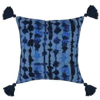 Indoor/Outdoor Avila Blue Pillow (Set of 2) by Classic Home 22" Sq
