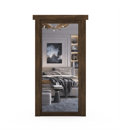 Hidden Walnut Mirror Door