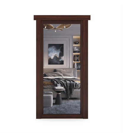 Hidden Walnut Mirror Door