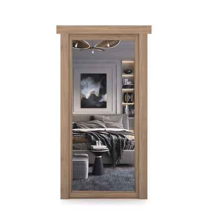 Hidden Walnut Mirror Door