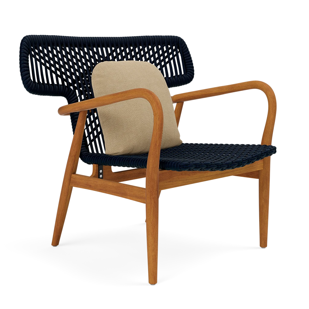 Garrison Outdoor Wing Chair - Weser Dark Sand High-Performance Fabric