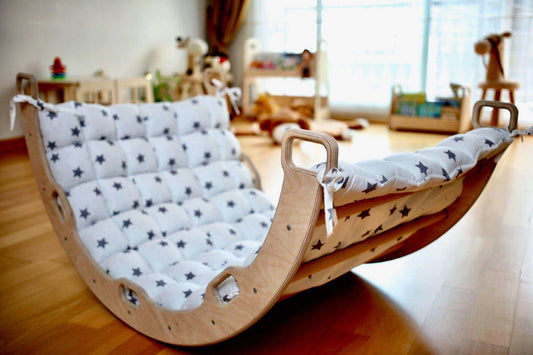 Montessori Climber Set: Arch, Rocker, Ramp, and Pillow Options