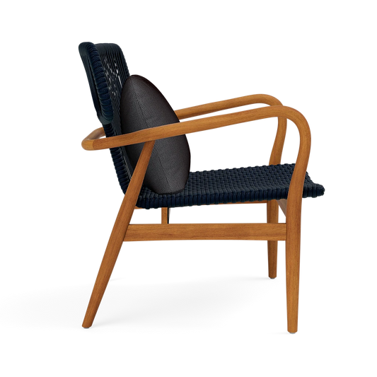 Garrison Outdoor Wing Chair - Yukon Navy Stripe Outdoor Performance Velvet