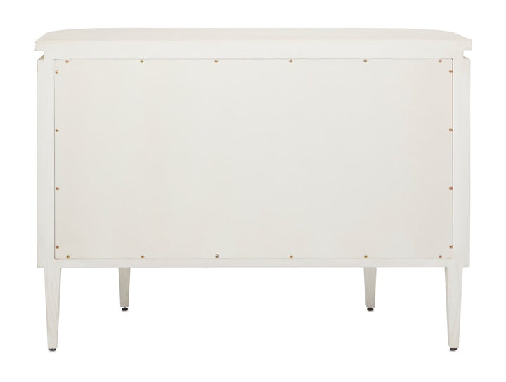 Briallen White Demi-Lune Cabinet by Currey and Company backview
