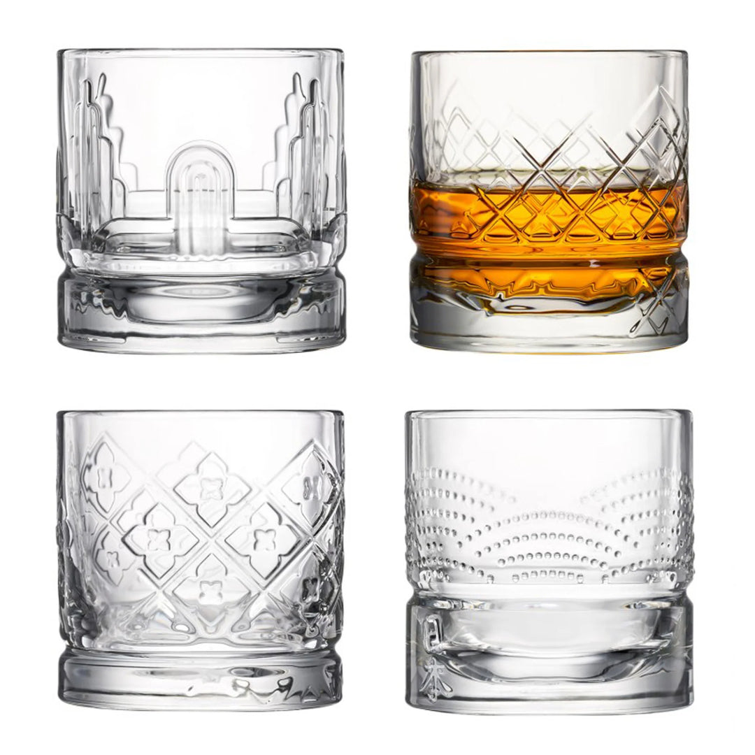 Whiskey Glasses Dandy's square shape with softly rounded corners expresses a strong character, full of elegance.