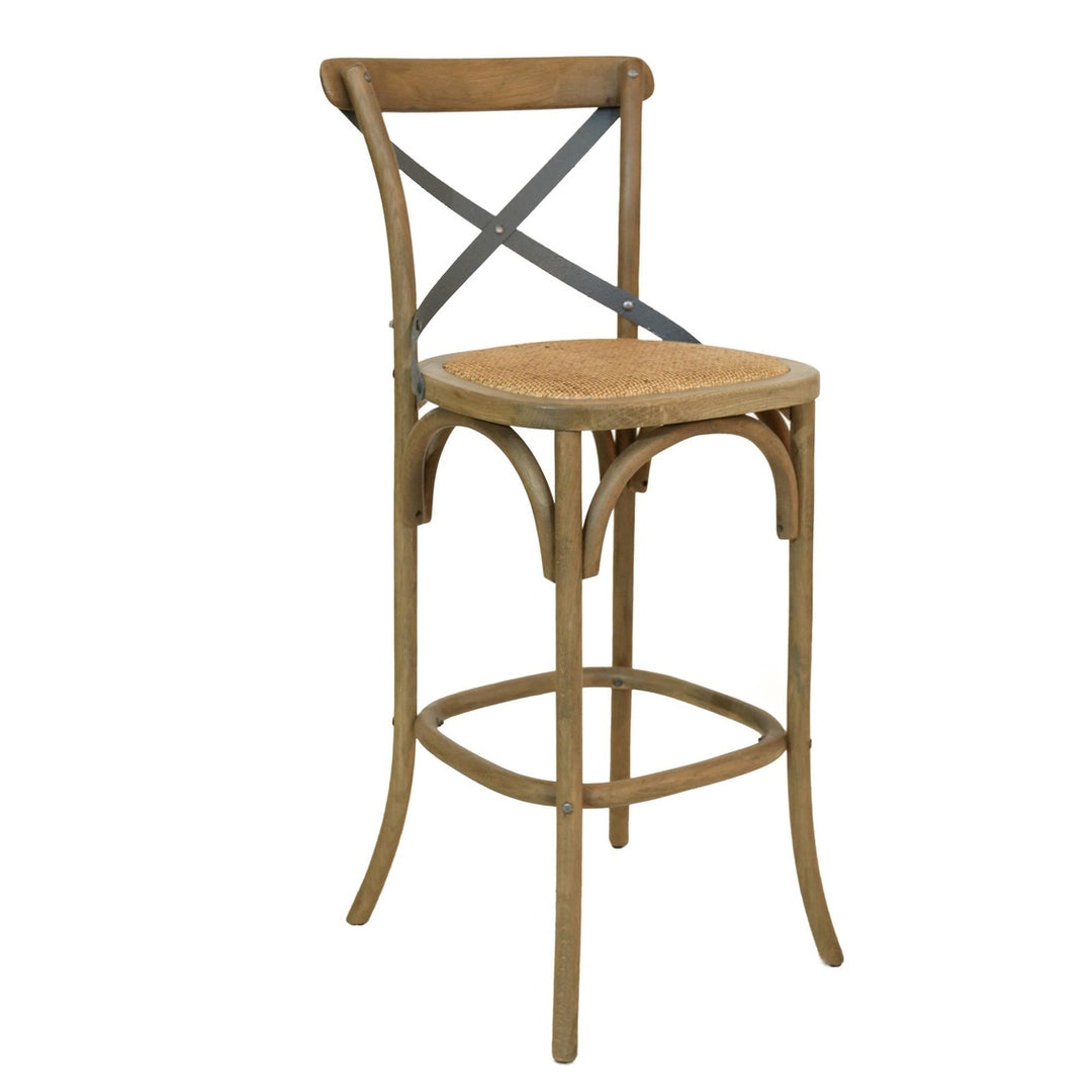 Country French Bentwood Bar Stool w/Metal Back Various Colors
