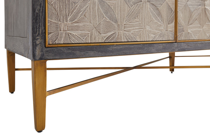 Aurora Moroccan Server/Sideboard by Furniture Classics view of lower frame