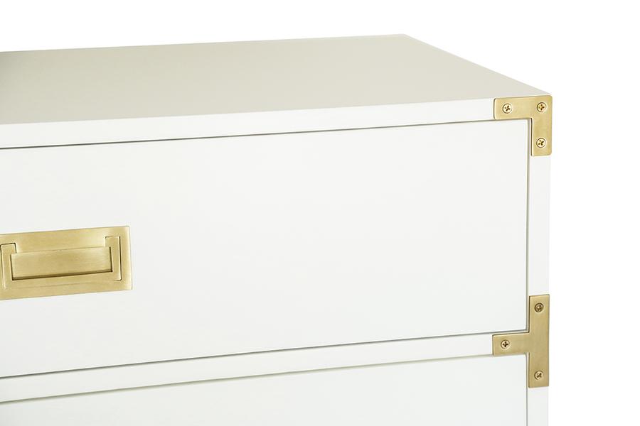 Carlyle Small Campaign Dresser in White by AVE Home