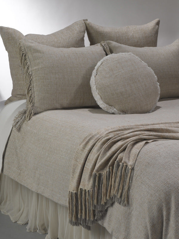 Heavenly Silk Ivory Grey Taupe Duvet Cover