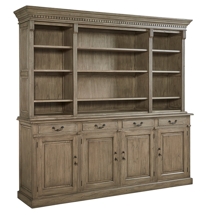 Vining Four Drawer Hutch Top Bookcase