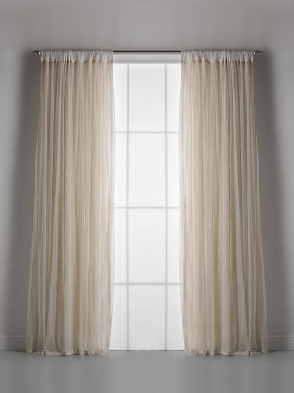Whisper Ivory Gathered Tulle Window Curtains - Maison de Kristine