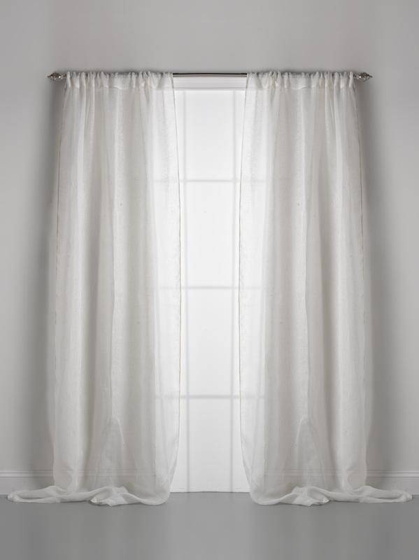 Couture Dreams Solid Linen Gauze Ivory Window Curtain - Maison de Kristine