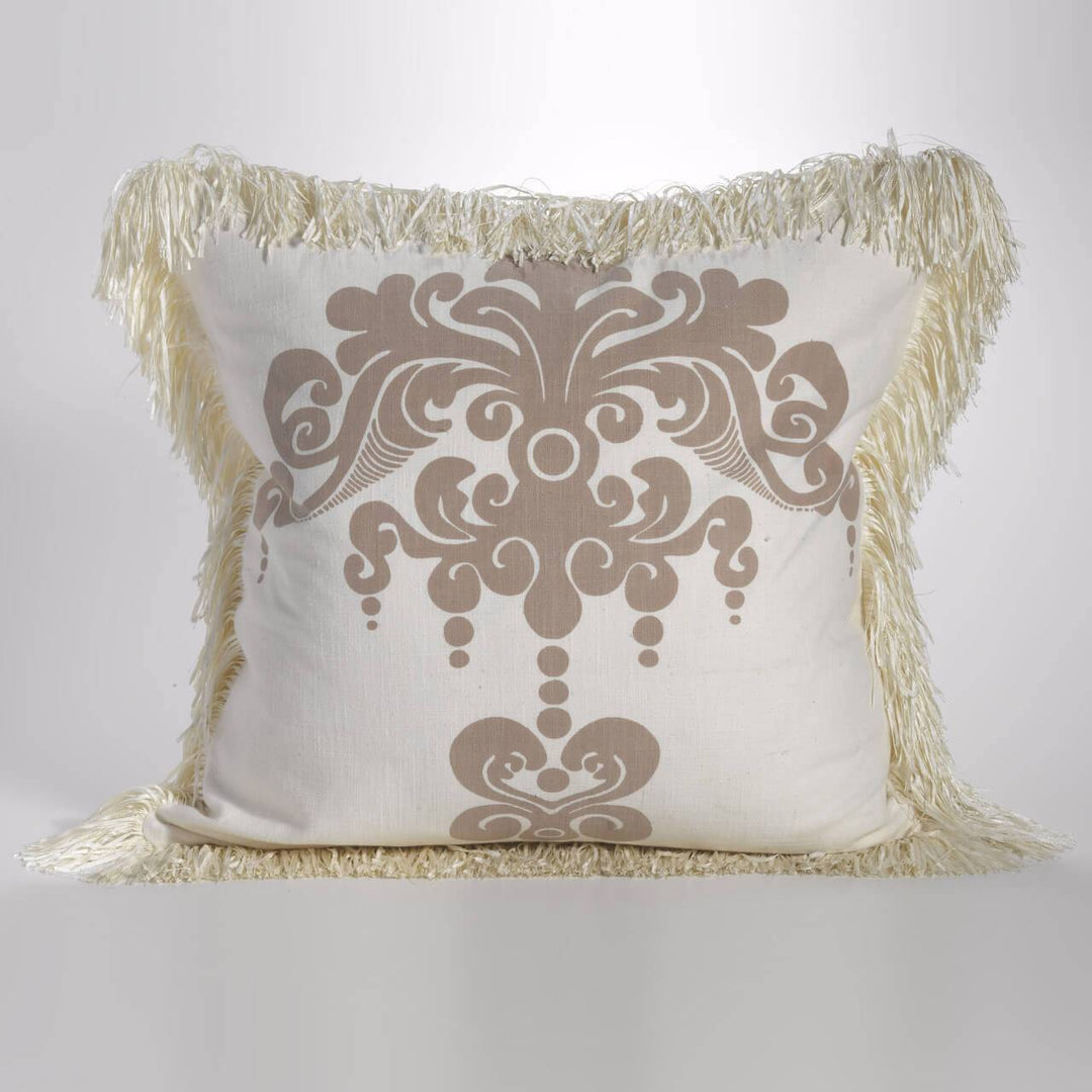 Couture Dreams Enchantique Sable Decorative Euro Pillow with Fringe - Maison de Kristine