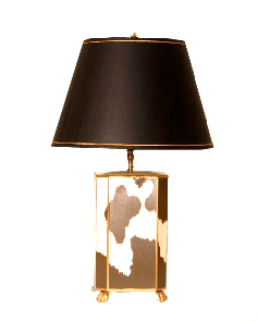 Cowhide Table Lamp & Shade by Dana Gibson - Maison de Kristine