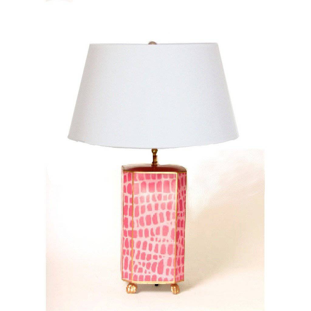 Pink Croc Table Lamp & Shade by Dana Gibson - Maison de Kristine