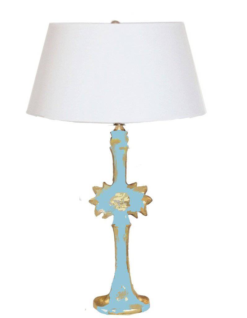 Salutation Table Lamp with Shade in Turquoise By Dana Gibson - Maison de Kristine
