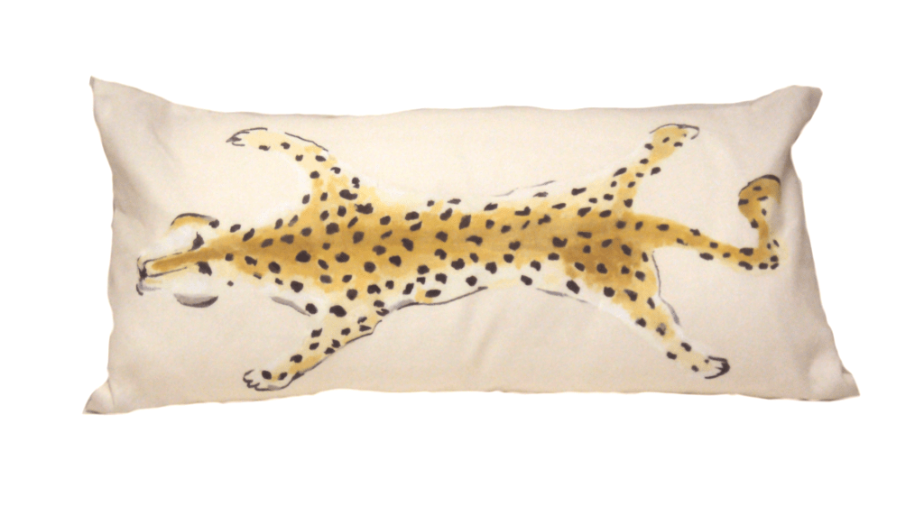 Leopard Lumbar Pillow in Creme by Dana Gibson - Maison de Kristine