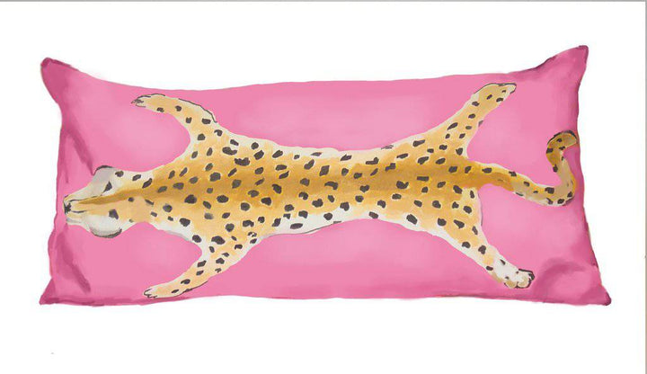 Leopard Lumbar in Green Pillow by Dana Gibson - Maison de Kristine