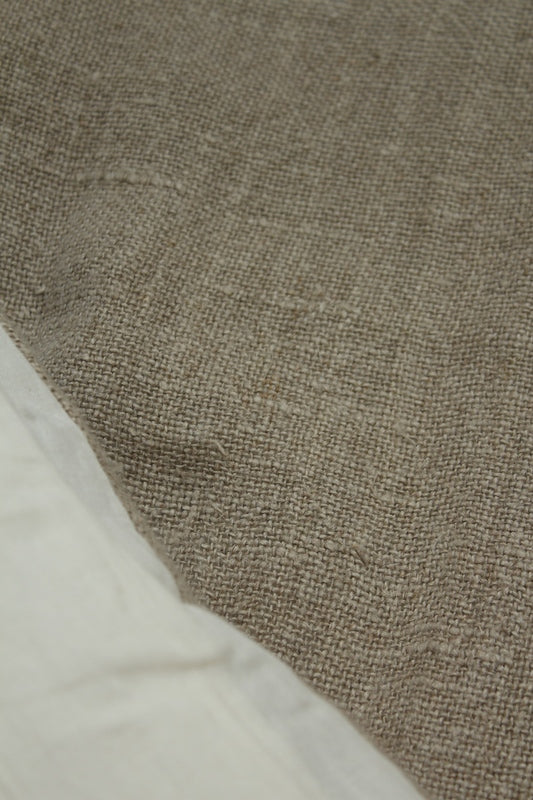 Whisper Flax/Taupe Linen Woven Duvet Cover