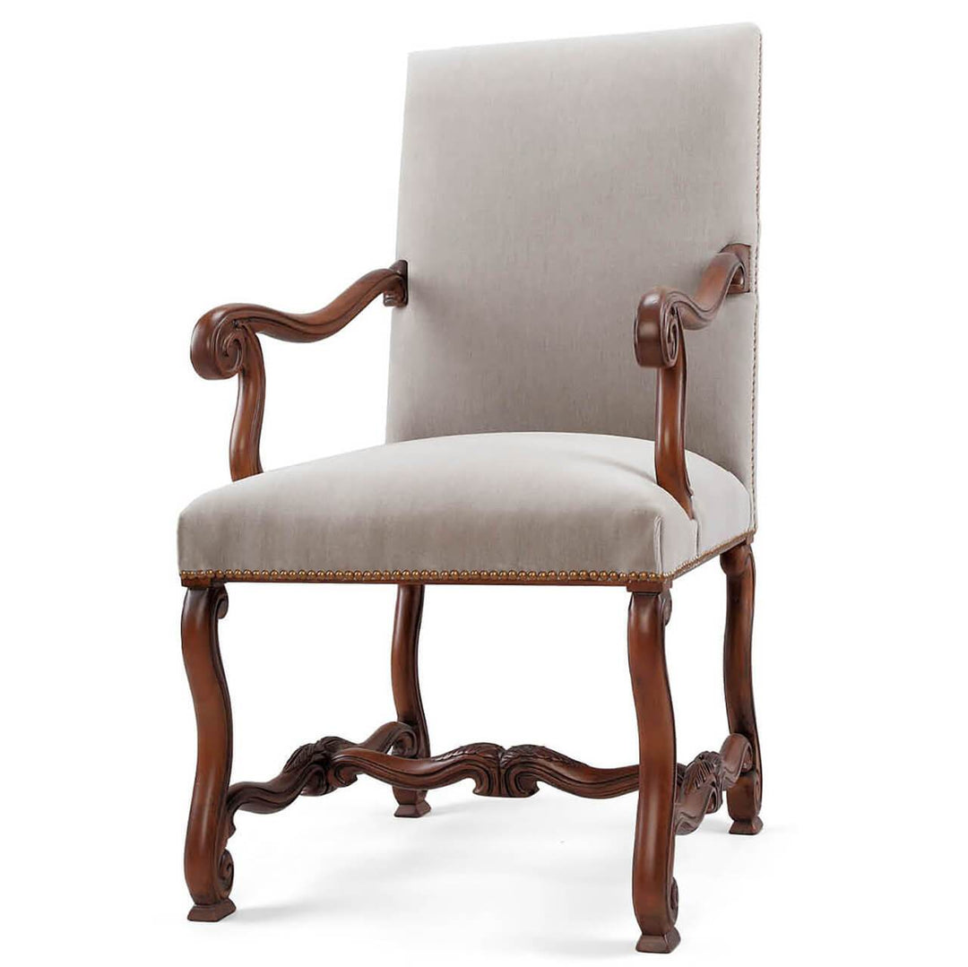 Conti Grey Mohair Arm Chair - Maison de Kristine