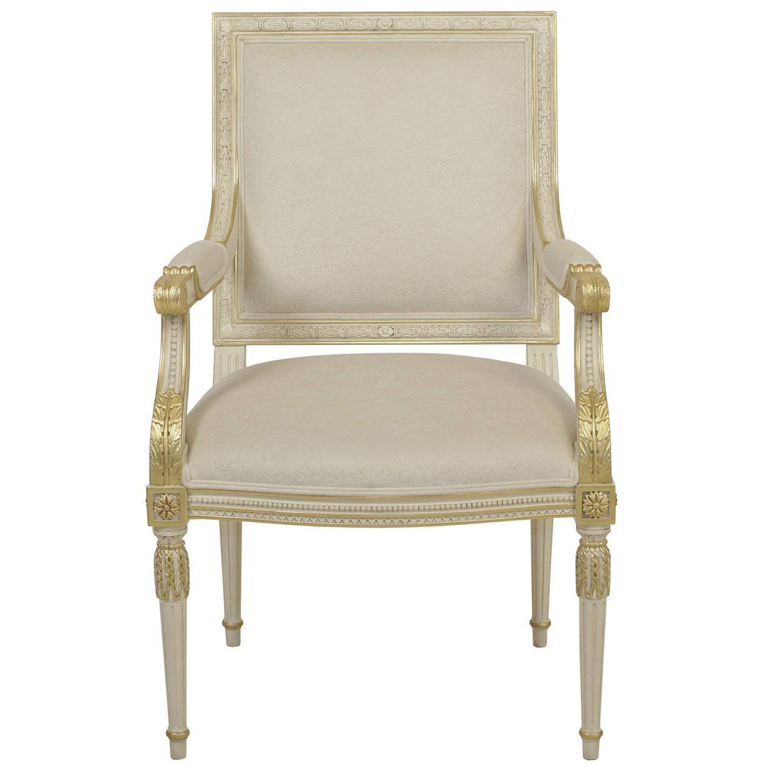 St Charles Cream Arm Chair Cream and Gold - Maison de Kristine