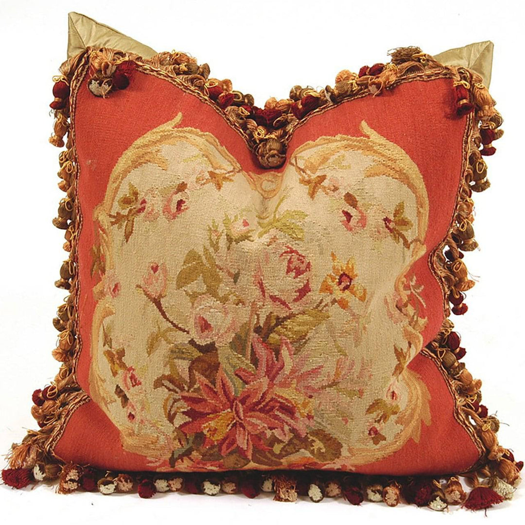 Aubusson Red Lilly Throw Pillow - Maison de Kristine