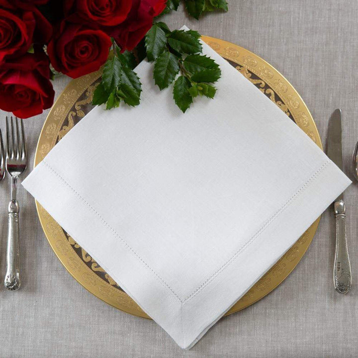 Hem Stitch Large Table Napkins by Crown Linen Designs